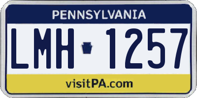 PA license plate LMH1257