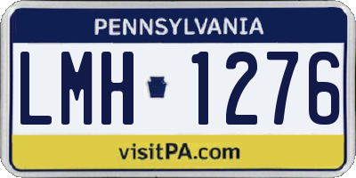 PA license plate LMH1276