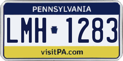 PA license plate LMH1283