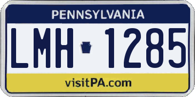 PA license plate LMH1285