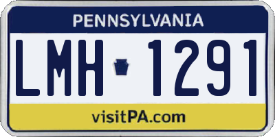 PA license plate LMH1291
