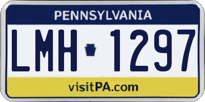 PA license plate LMH1297