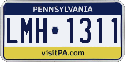 PA license plate LMH1311
