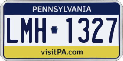 PA license plate LMH1327