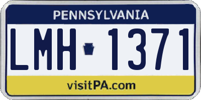 PA license plate LMH1371