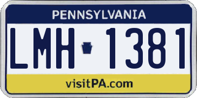 PA license plate LMH1381