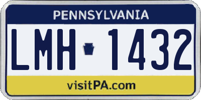 PA license plate LMH1432