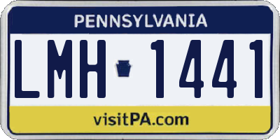 PA license plate LMH1441