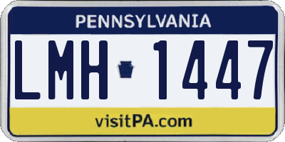 PA license plate LMH1447