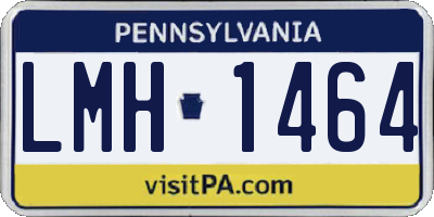 PA license plate LMH1464