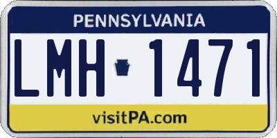 PA license plate LMH1471