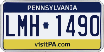 PA license plate LMH1490
