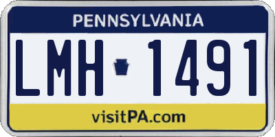 PA license plate LMH1491