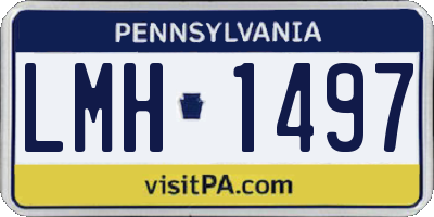 PA license plate LMH1497