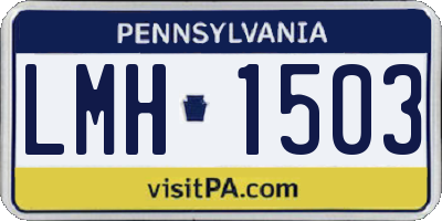PA license plate LMH1503