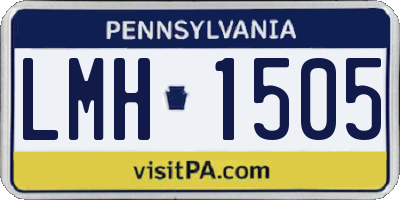 PA license plate LMH1505