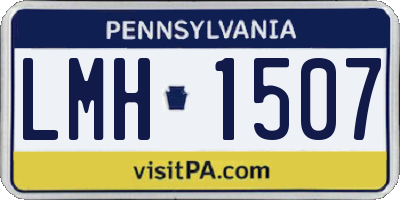 PA license plate LMH1507