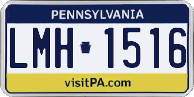 PA license plate LMH1516