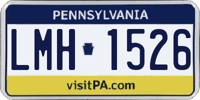PA license plate LMH1526