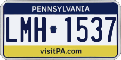 PA license plate LMH1537