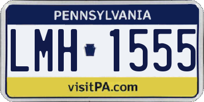 PA license plate LMH1555