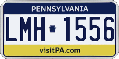 PA license plate LMH1556