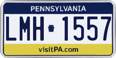 PA license plate LMH1557
