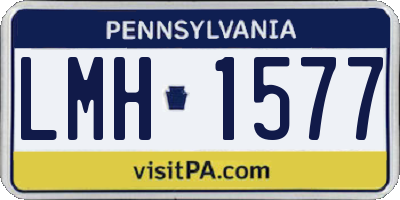 PA license plate LMH1577