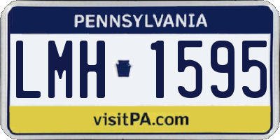 PA license plate LMH1595