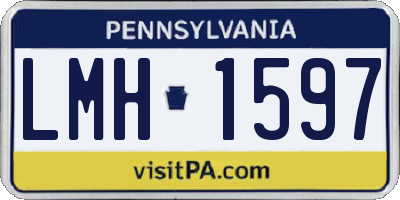 PA license plate LMH1597