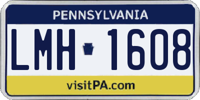 PA license plate LMH1608