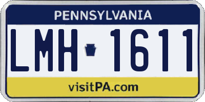 PA license plate LMH1611