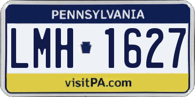 PA license plate LMH1627