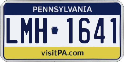 PA license plate LMH1641