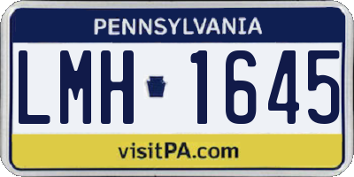 PA license plate LMH1645