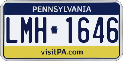 PA license plate LMH1646