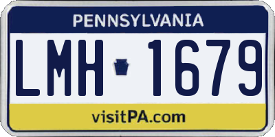 PA license plate LMH1679