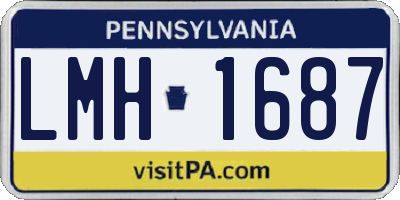 PA license plate LMH1687