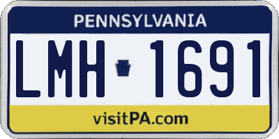 PA license plate LMH1691