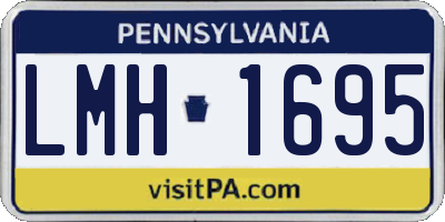 PA license plate LMH1695