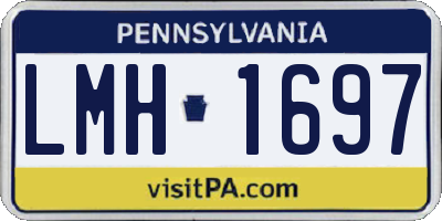 PA license plate LMH1697