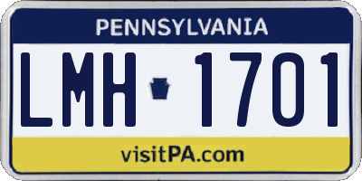 PA license plate LMH1701