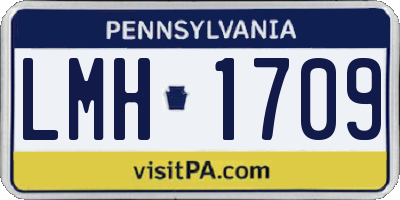 PA license plate LMH1709