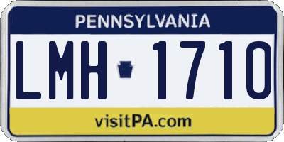 PA license plate LMH1710
