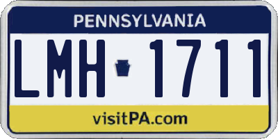 PA license plate LMH1711