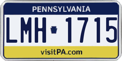 PA license plate LMH1715