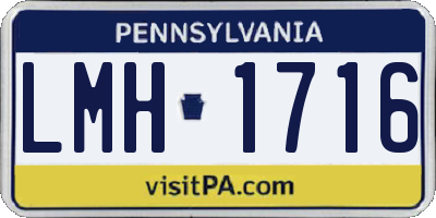 PA license plate LMH1716