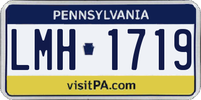 PA license plate LMH1719