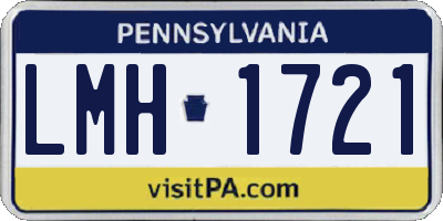 PA license plate LMH1721