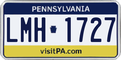 PA license plate LMH1727